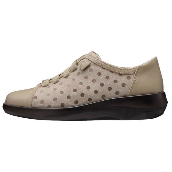 Sneakers Walking Shoes Genuine Leather Rubber Strap 3E ASC 5680 Light cm [Achilles Sorbo] Women's Gray/Oak 24.0