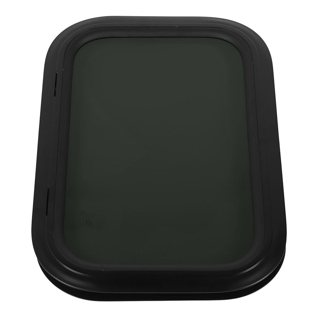 RV Window Black Round Corner Aluminum Alloy UV Protection Sturdy RV Fixed Windows for Camper Caravan For 48‑53mm