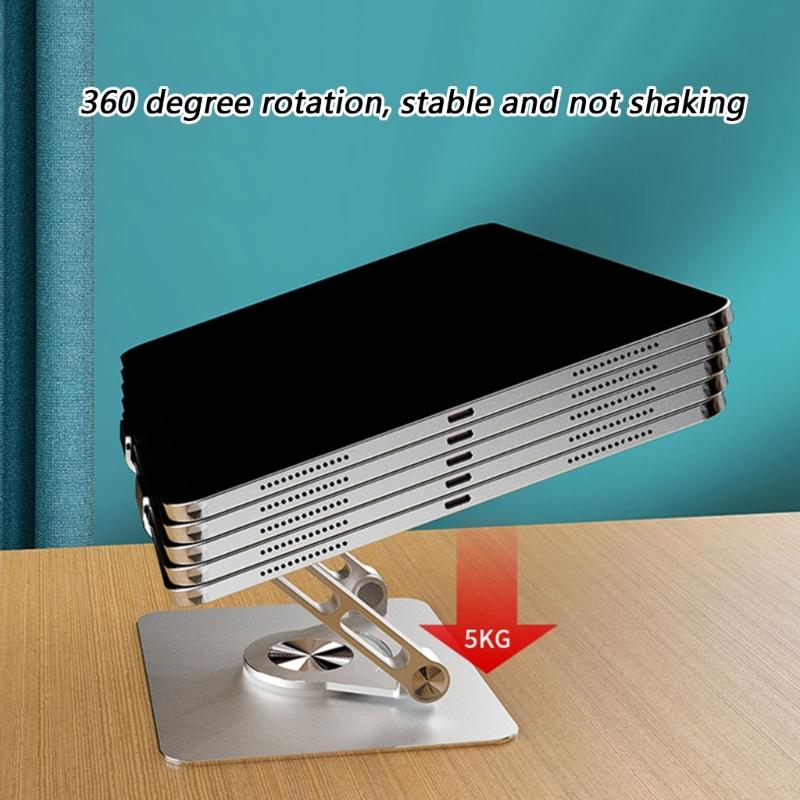 Carbon Alloy Adjustable Tablet Holder 360 Degree Rotate For Office Home And Travel Laptop Portable Stand