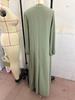 2025 Ethnic Style Muslim Long-Sleeved Robe - Solid Color, Loose Fit Dubai Dress for Women