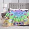 Maison de poupée mignonne de dessin animé 3D Gabby Cadeau pour fille Couverture en flanelle Douce et durable Couvertures de lit pour extérieur Couvre-lit d'extérieur Couvre-lit de canapé