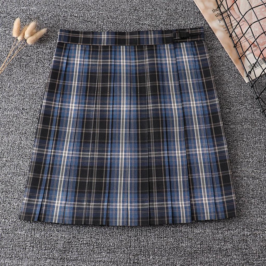 KALAOK JK Short High School Set with Pleated Perfect for Amusement Cultural and Size S Uniform, Sleeves, Girl, 3-Piece Bow, Skirt, Halloween, Parks,