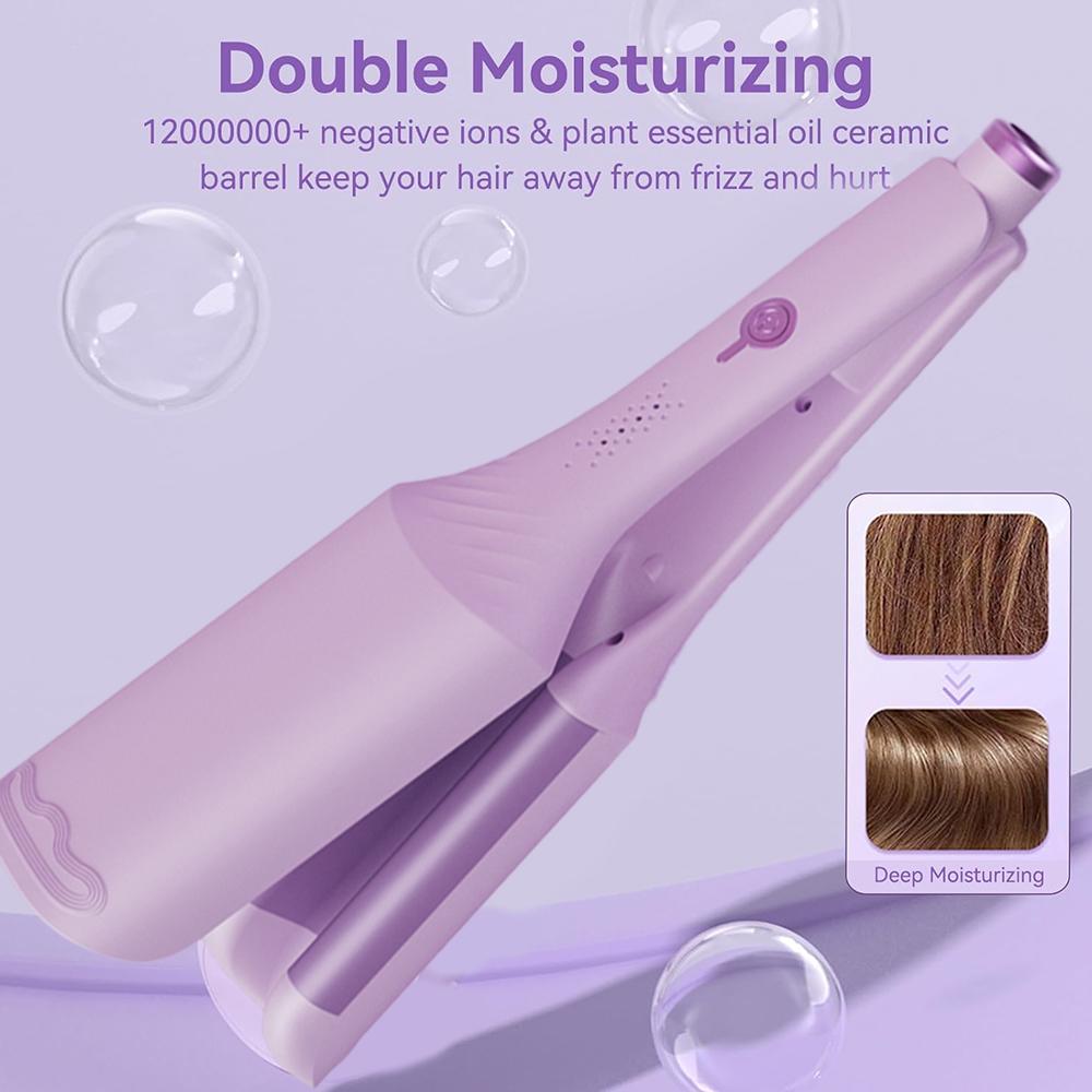 1.25 Inch Deep V-shaped Hair Curling Iron Ghost Waves Wave Perm Tourmaline Hair Curler With Multiple Temperature Girls Women Gifts