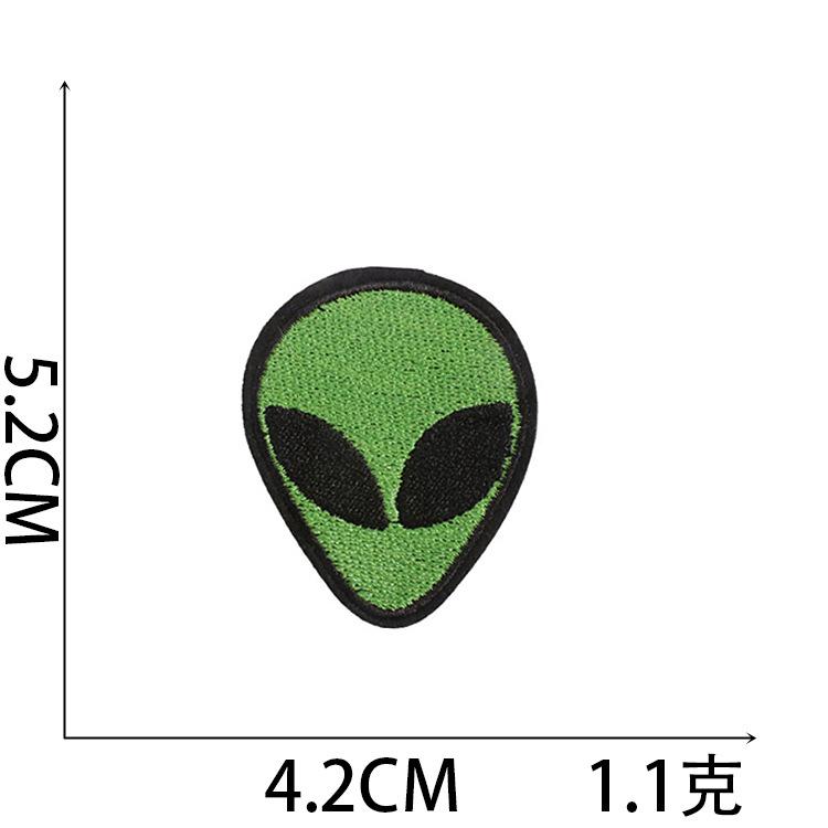 Alien Embroidery Cloth Sticker Astronaut Patch Sticker Decorative Embroidery Chapter Boy Spaceship Rocket Computer Embroidery Label Ironing