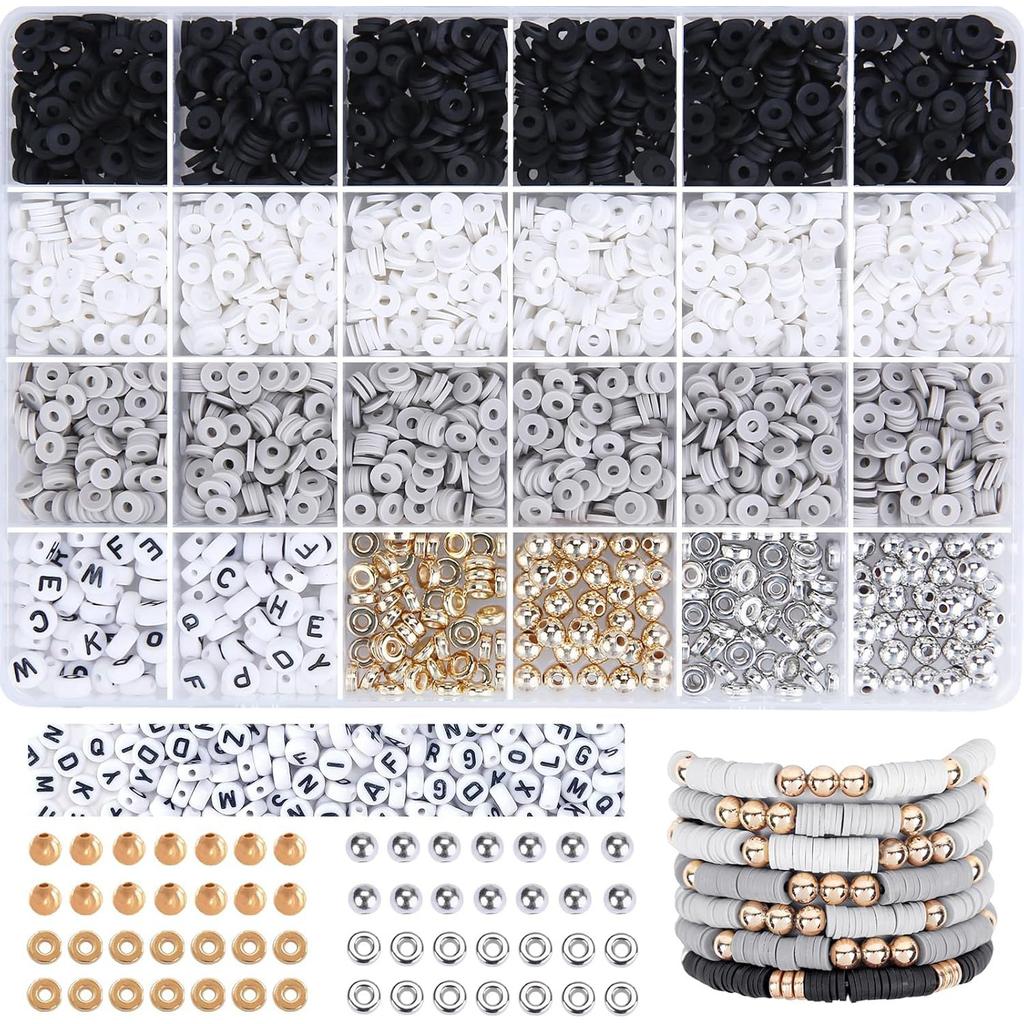 2340Pcs Clay Bead Soft Pottery Bead Kit, Friendship Bracelet Making Kit Diy Jewelry Accessories