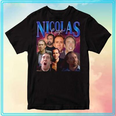 Nicolas Cage 90’s Bootleg Unisex T-Shirt Gift for Friends All Size S-4XL