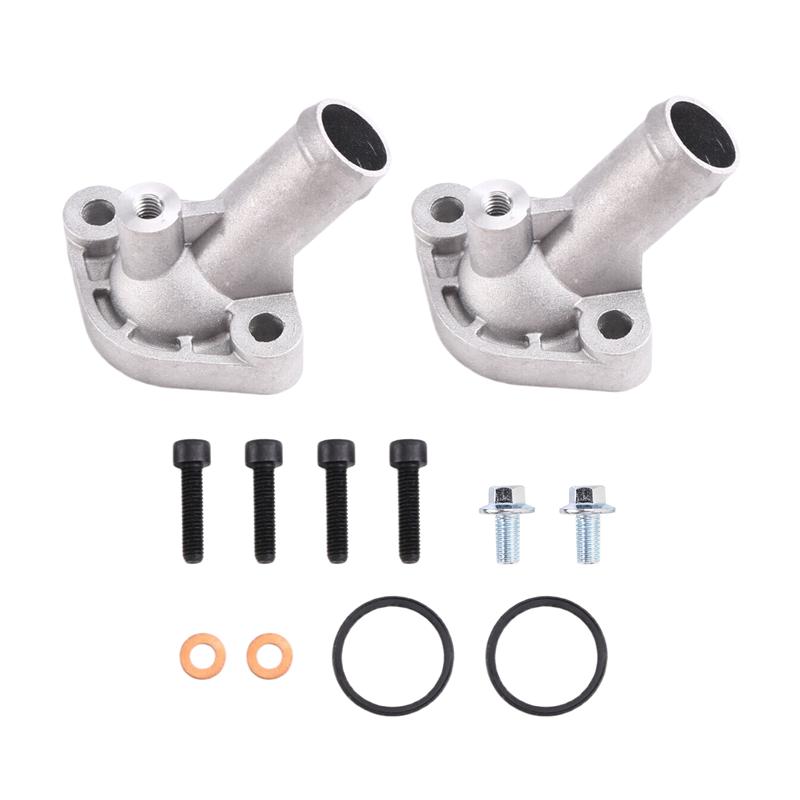 A60M-2Sets V-Twin Aluminum Thermostat Outlet Cover For Can-Am 800 1000 Outlander Renegade 420222690 420222691