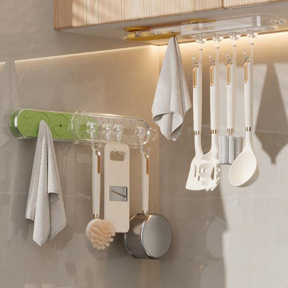 2Pcs Punch Free Suction Cup Hooks Space Saving Door Back Gap Rack Creative Towel Key Hook  for Home