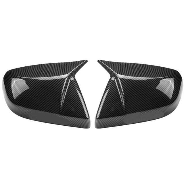 For Cadillac CT5/CT6 ATSL CT4 Carbon Fiber Look Modified Rear View Mirror Shell Folding Texture Horn Rearview Mirror Cover