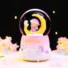 Iridescent Castle Snowfall Crystal Ball Music Box for Kids - Dreamy Fairy Tale Carriage.