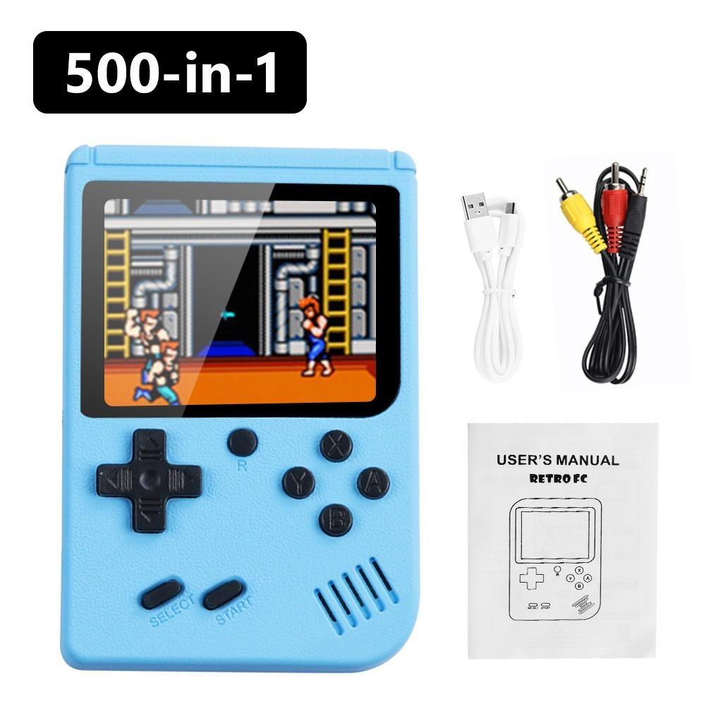 500 Games in One Portable Mini Electronic Video Game Player Kids Electronic  Toy Console Adjustab Console Handheld Console Gift
