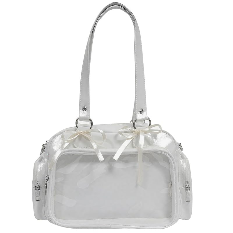 

SmartMaster Ita Bag, Small ToteShoulder Bag with Ribbon and Bow Design, 2-Way, Freestanding, Cute Mini Ita Bag, Perfect for Otaku Activities, Anime,