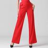 Lockere Tanz-Modern-Hose Ballsaal-Tanz Fließend Hohe Taille Hose Latein Band Hohe Taille Weite Beine Latein-Tanzhose