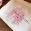 Pink Firefly Flower Stream Beaded Necklace: Sweet and Elegant Collarbone Chain for Women