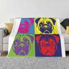 Pug Pop Art By Aireal Apparel Hot Sale Printing High Qiality Warm Flannel Blanket Pug Life Pugs Not Drugs Love Pugs Pug Lover I
