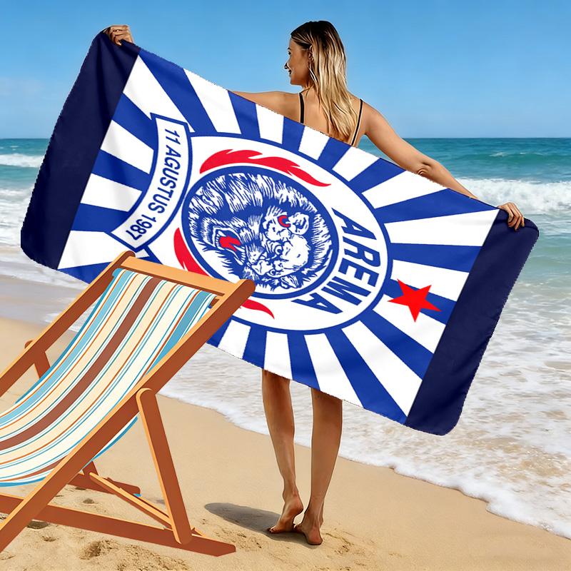 AREMA MALANG Print Beach Towel, Large Soft Quick Dry Towel for Beach Camping Swimming
