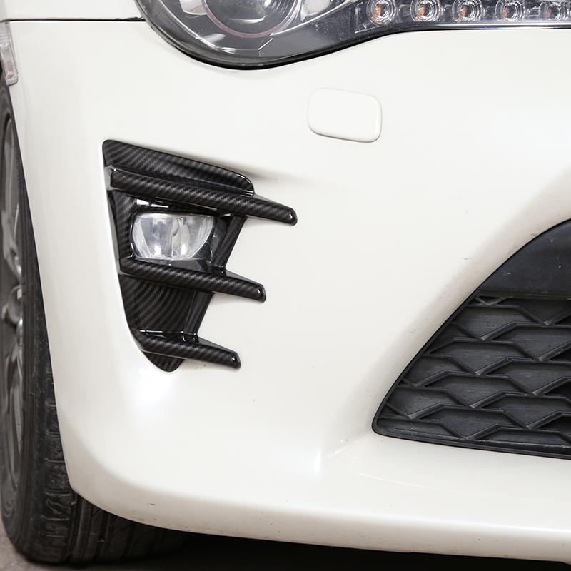 Für Toyota 86 GT86 2016-2020 Autoaufkleber Frontstoßstange Seitenbelüftung Spoiler Canard Abdeckungen Karbonfaser-Look Glänzendes Schwarz Zubehör