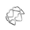 Women's Gold Geometric Cutout Wide Band Cross Ring - European & American Hip Hop Style