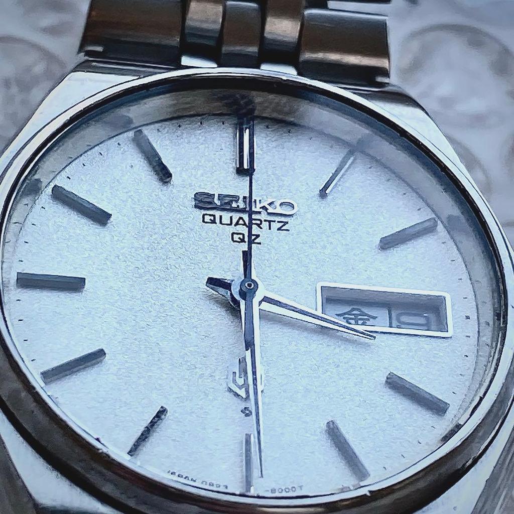 Used SEIKO QZ Satin Dial Day Date 1975