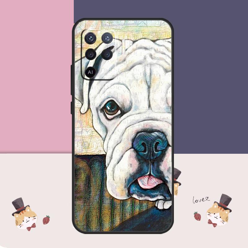 Boxer Dog Case For Oppo A76 A96 A16 A60 A98 A58 A78 A18 A38 A80 A40 A77 A57 A17 A74 A54 A94 A15 A5 Pro