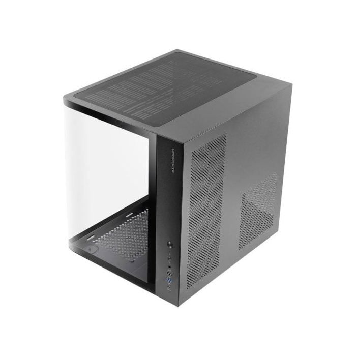 Mars Gaming MC-CURV Herní skříň ATX Tři zakřivená temperovaná skla Dvoukomorová USB-C Černá