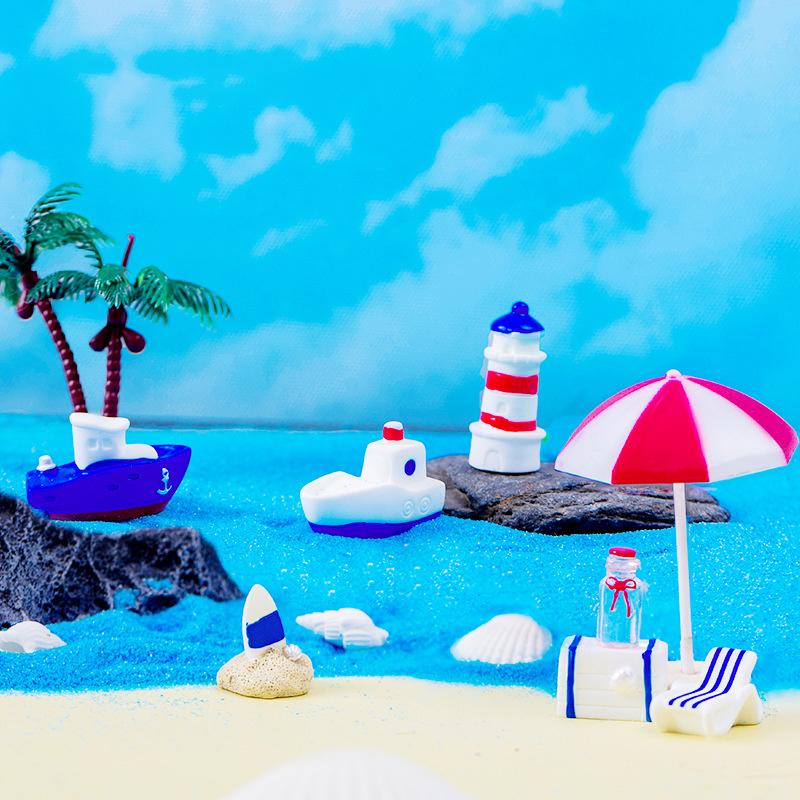 Micro Landscape Small Ornaments For Marine Animals Dolphins Seagulls Mermaids Yachts Castles Fish Tanks And Aquarium Decorations
