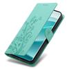 For Xiaomi Redmi Note 14 4G (163.25mm) Wallet Case Butterfly Floral Imprint PU Leather Phone Cover with Wrist Strap