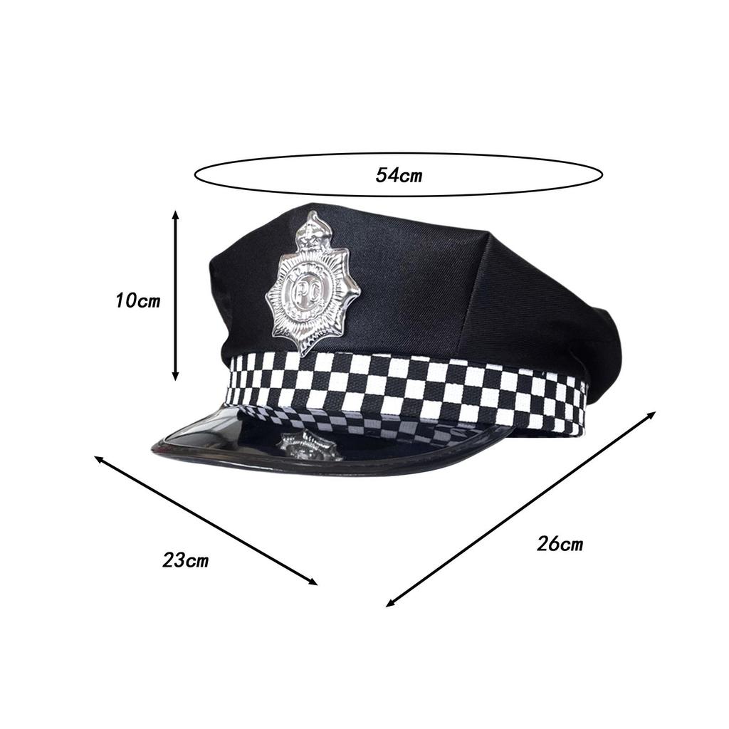 Kids Police Officer Hat Headgear Cosplay Children Police Hat for Fancy Dress