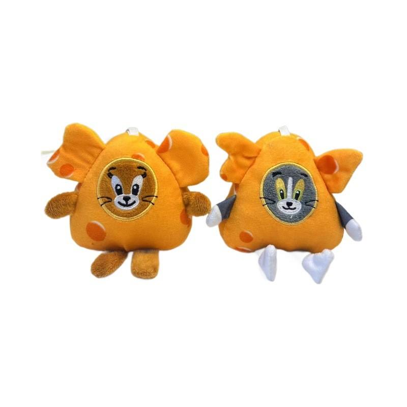 Adorable Tom And Jerry Plush Keychain Cute Animal Keychain For Backpacks And Bags