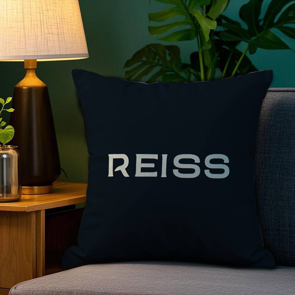 British Brand R-Reiss Pillow Case Plush Fabric Soft Double Sided Print Sofa Cushion Cover Throw Pillow Covers