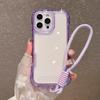 New Waist Beauty Three-in-One Mobile Phone Case for IP16PROMAX Thin Single Layer 360 Full Coverage with Solid Color Hand Strap