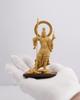 Drobný Buddha Bishamonten Ganjojuin, zlatá hliněná dřevěná ozdoba Buddha - 11,5 cm (Dřevěný buxus, povrchová úprava)Socha, postava, řezba Tamonten, (GSB