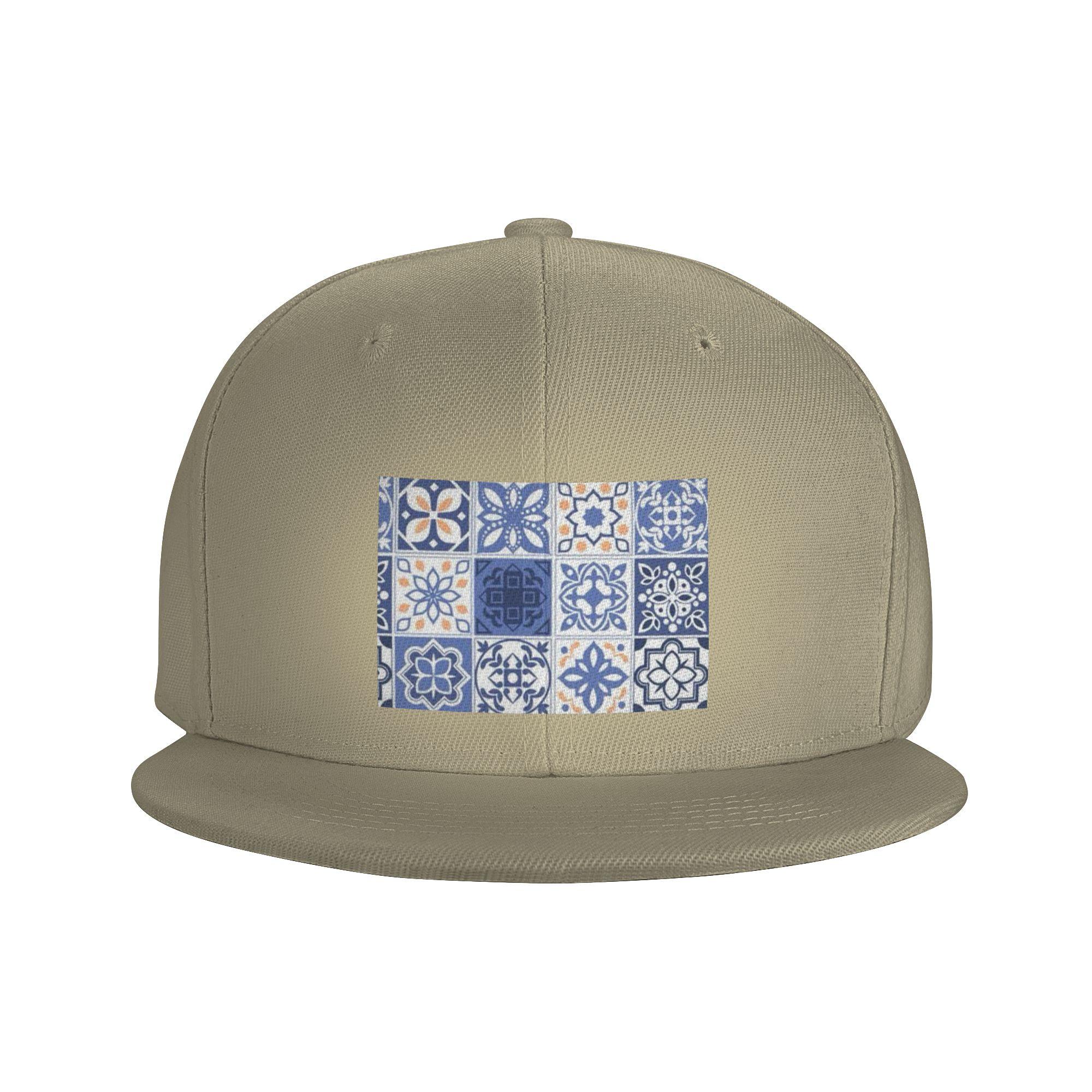 

Blue Portuguese Tile Portugal Azulejo Flower Baseball Caps Snapback Fashion Baseball Hats Casual Casquette Outdoor for Unisex One Size