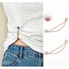 2 stk. Strass Magnetiske Taljebælteclips Med Justerbar Kæde Til At Stramme Oversized Toppe