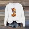 Women's Fashion Casual Long Sleeve Loose Christmas Printed Sweatshirt