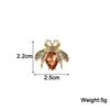 Orange Zircon Crystal Rhinestone Bee Animal Bird Broche Pin New Trendy Brooch Fashion Jewelry Girl Accessories For Women