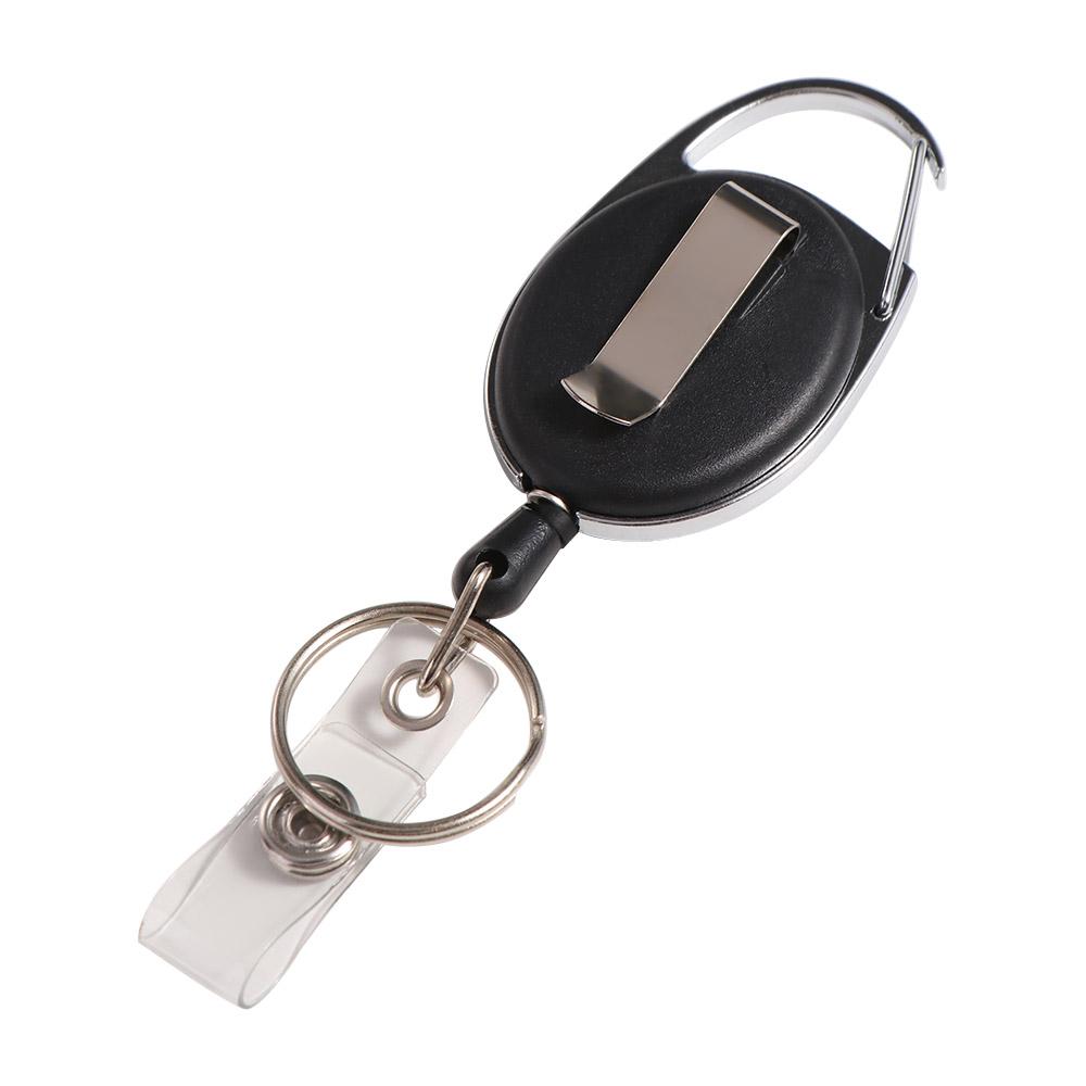 Gift PU Leather Retractable Key Chain Card Case Lanyard Wallet Name Card Badge Badge Holder Bus Pass Card ID Card Holder Male