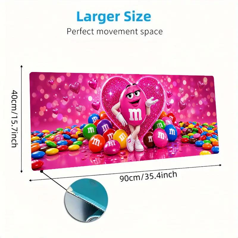 M&M's Podkładka pod mysz Duży rozmiar Podkładka na duży stół do gier Antypoślizgowa Podkładka pod laptopa Tablet Duża podkładka pod mysz XXL Mata na mini PC z obszyciem