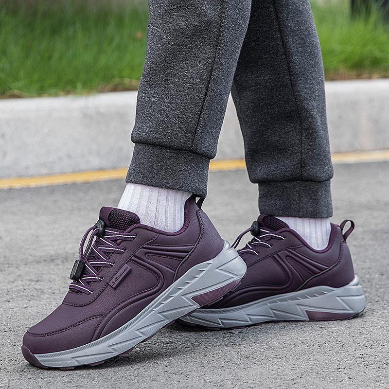 Spring and Autumn new leather waterproof elderly shoes women's lightweight mother shoes non-slip middle-aged and elderly walking shoes dad casual shoe