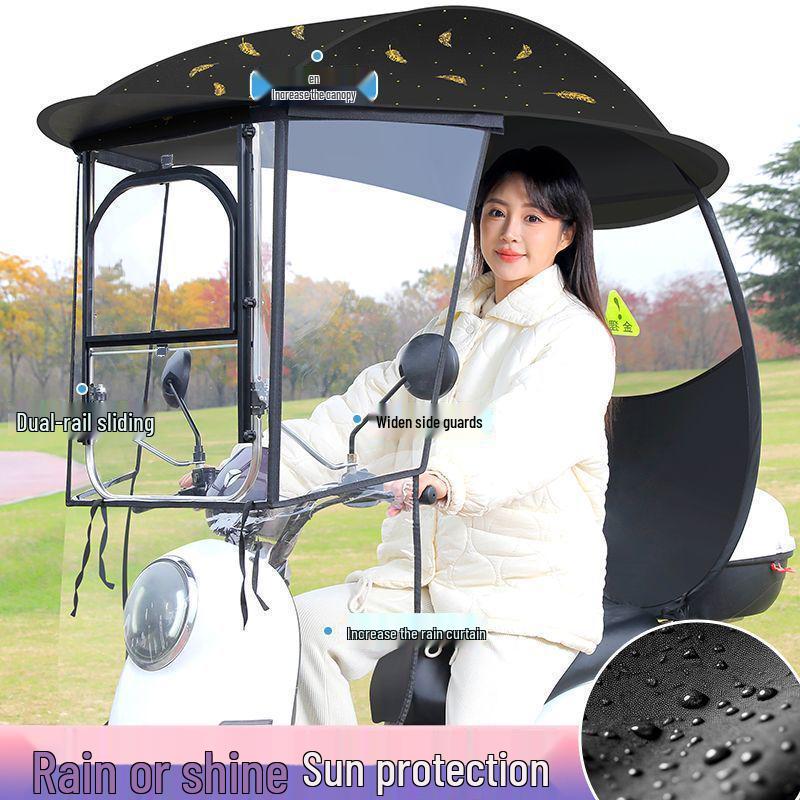Electric Vehicle Canopy: Sunshade and Rain Cover for Bikes and Tricycles