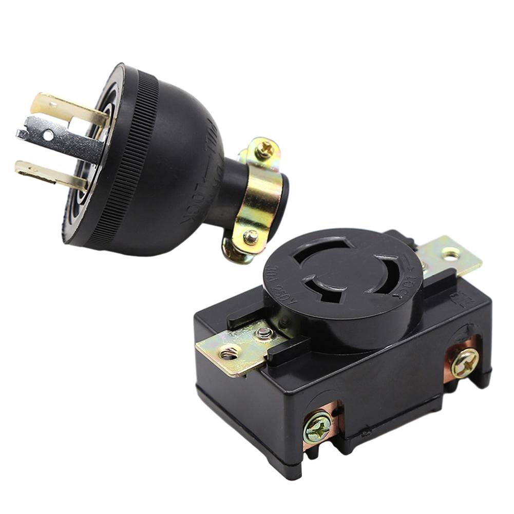 2KW Generator Plug 3 Pins 30A Anti Loose Plug Socket