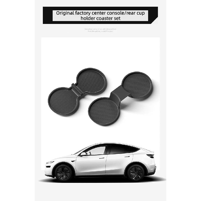 Car Cup Holder Mat for Tesla New Model Y Juniper Launch 2026 Bottle Cup Insert Protector Cushion Interior Accessories 2025 Parts