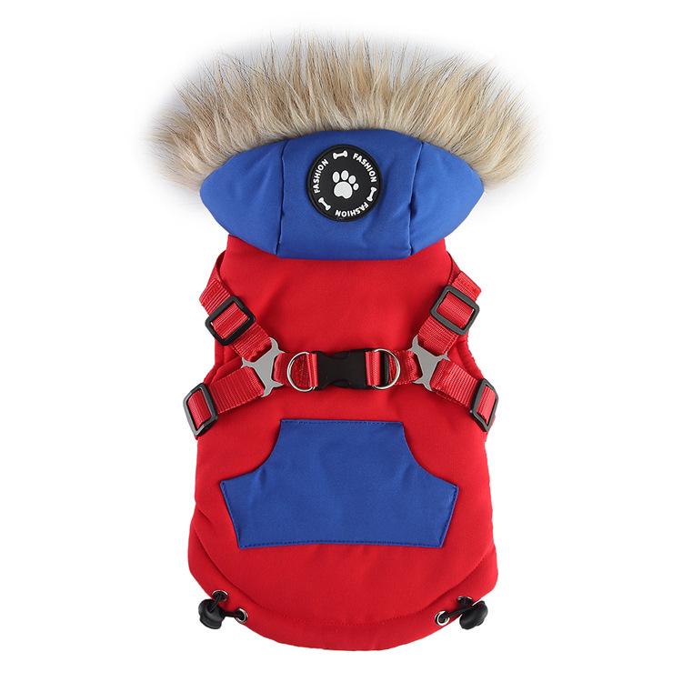Waterproof Warm Dog Jacket: Thickened Cotton Velvet for Cold Protection, Winter Outdoor Pet Clothing