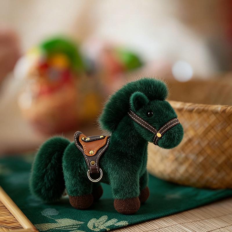 

2026 Year of the Horse Plush Mascot Doll Ornament - Zodiac Accessory Toy 22cm (240g)