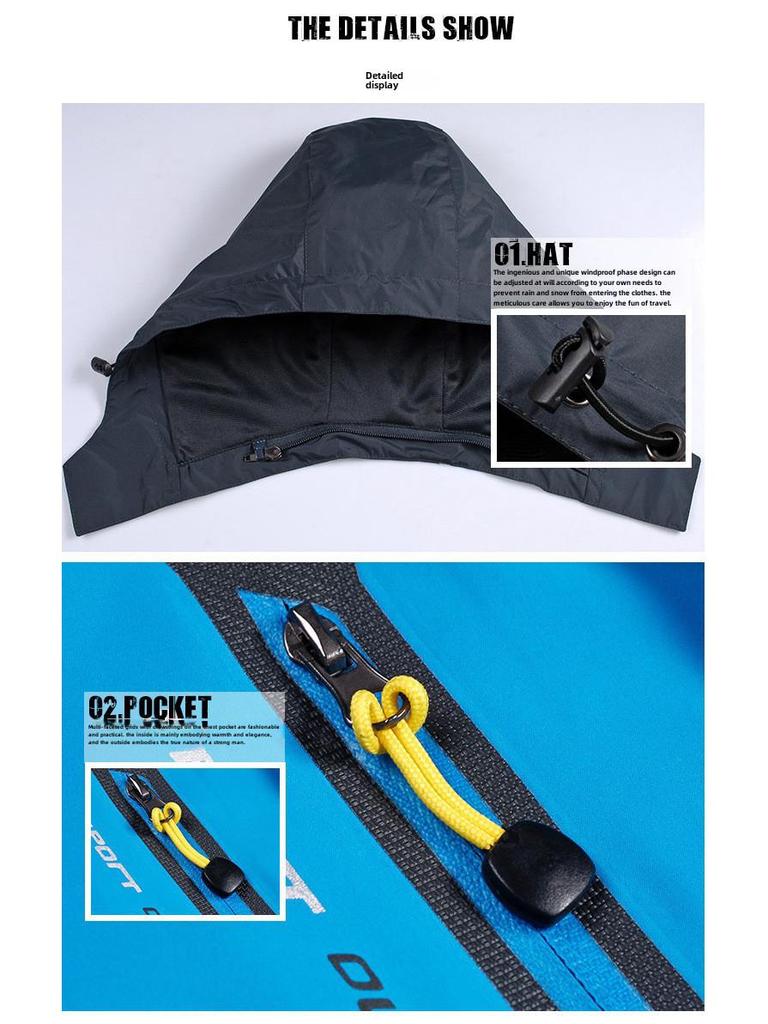 Thin Outdoor Windbreaker Jacket with Logo – Ideal for Spring & Autumn Sports or Workwear