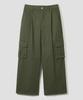 AGOD [2Pack] Wide Big Pocket Cotton Cargo Elastic Pants