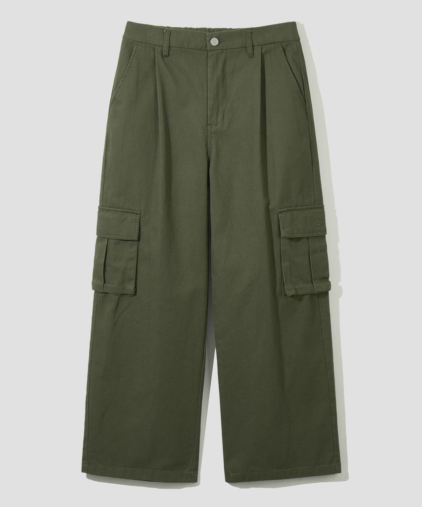 AGOD [2Pack] Wide Big Pocket Cotton Cargo Elastic Pants