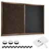 Notice Board - Navaris - 90 X 60 Cm - Slate and Cork - Mounting Kit Included - Mixed