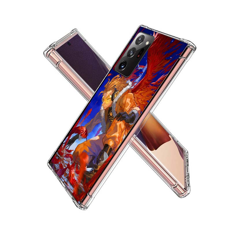 Anime MHA Hawks BNHA Phone Case for Samsung A55 A35 A25 A15 A07 A05S A16 A17 A26 A36 A37 A56 A57 Galaxy Note 20 10 A50S A71 A51