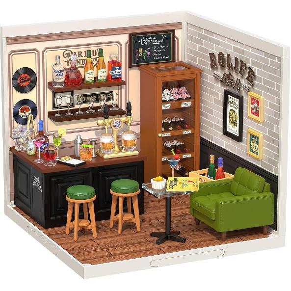 

Rolife Набор для сборки миниатюрного пластикового домика DIY Игрушки Игровой набор со светодиодами Подходит для мини-фигурок Строительные игрушки Набор для диорамы Подарки для подростков и взрослых